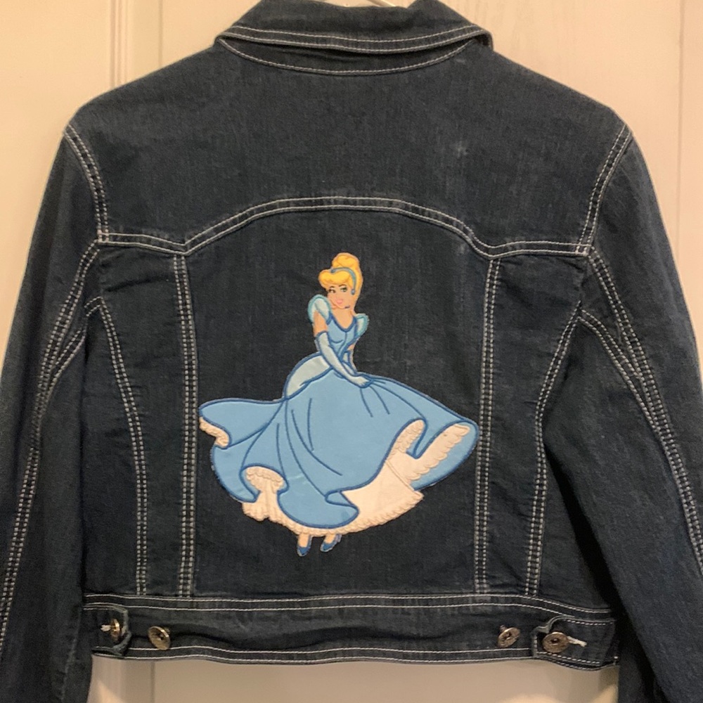 Super cute denim jacket with Cinderella patch